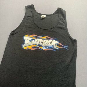 Y2K Butcher Racing Flame Black Tank Top Women’s Size XS